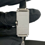 Gucci Bangle Watch Stainless Steel Quartz Wristwatch Silver Navy — view 5
