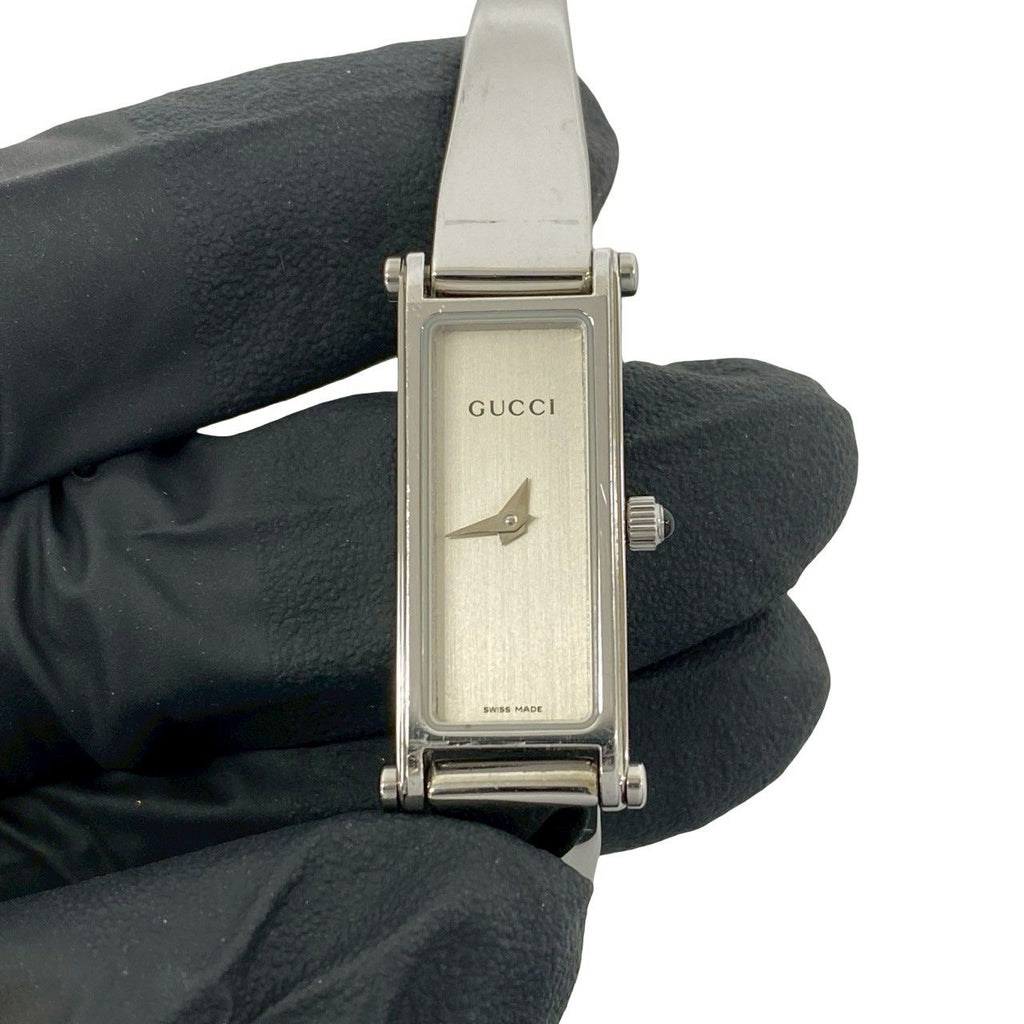 Gucci Bangle Watch Stainless Steel Quartz Wrist Silver — view 4