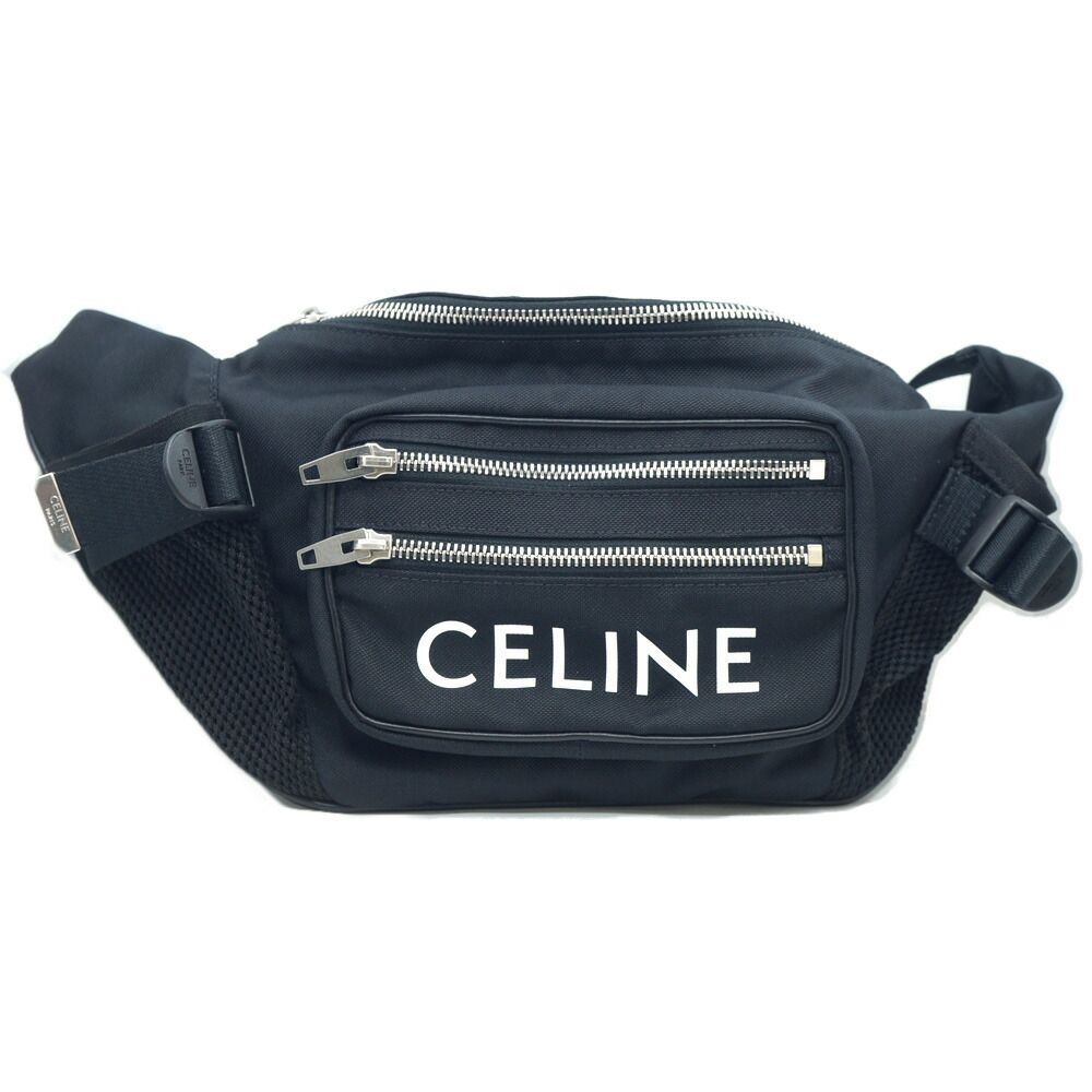 Celine Belt Bag Black Silver Canvas