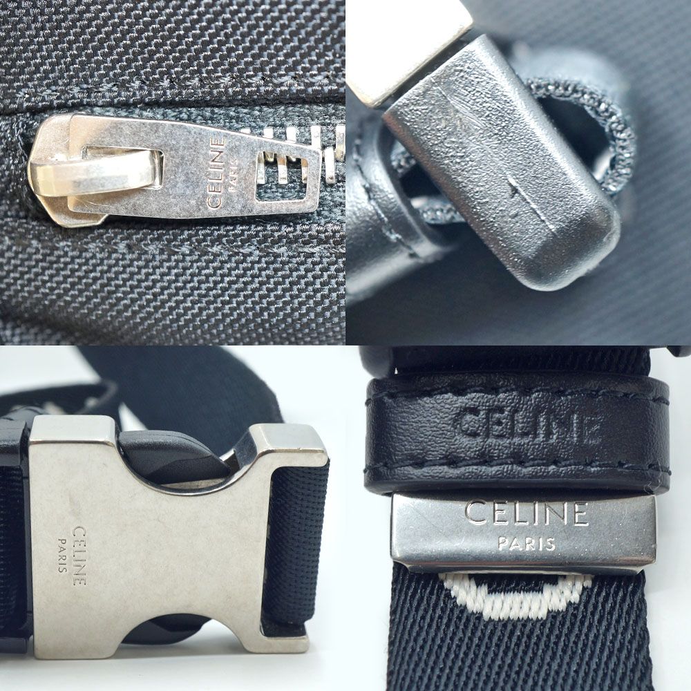 Celine Belt Bag Black Silver Canvas — view 8