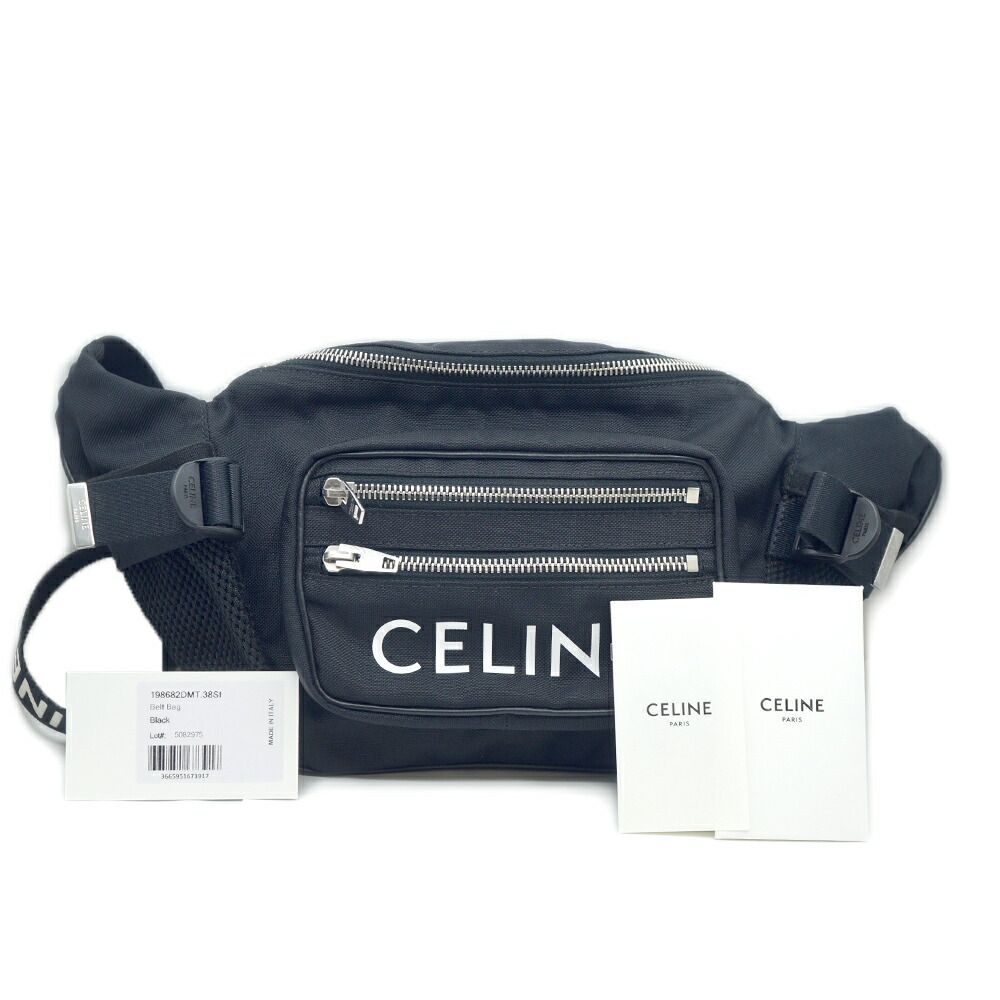 Celine Belt Bag Black Silver Canvas — view 9