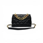 Chanel Shoulder Bag Black Gold Quilted Turnlock CC Logo Chain 2-Way — view 3