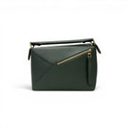 Loewe Puzzle Shoulder Bag Green Gold Small Anagram — view 3