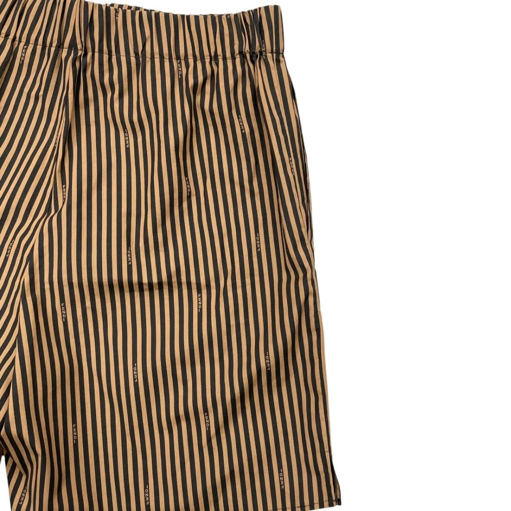 Fendi Shorts Striped Arxk 48 Cotton Brown Black — view 6