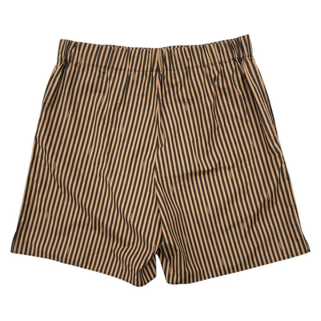 Fendi Shorts Striped Arxk 48 Cotton Brown Black — view 2