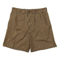 Fendi Shorts Striped Arxk 48 Cotton Brown Black