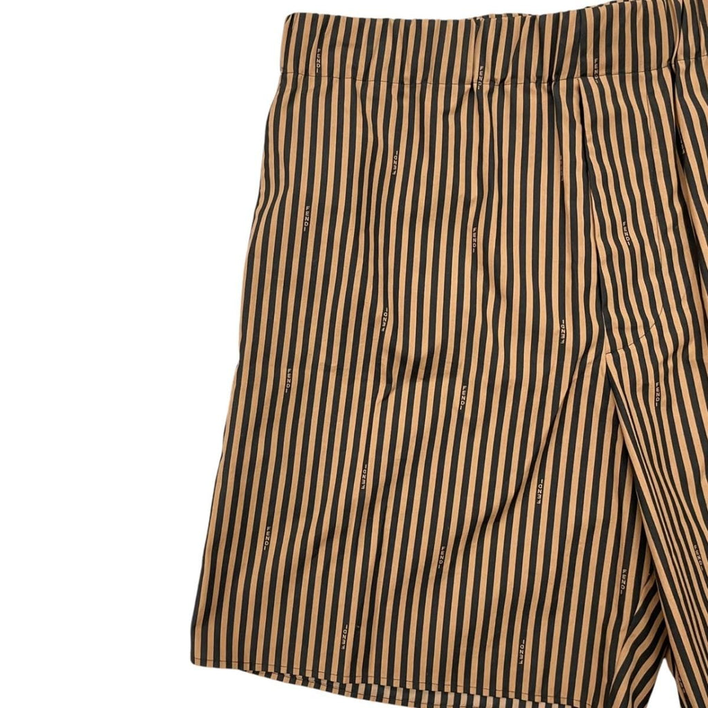 Fendi Shorts Striped Arxk 48 Cotton Brown Black — view 3