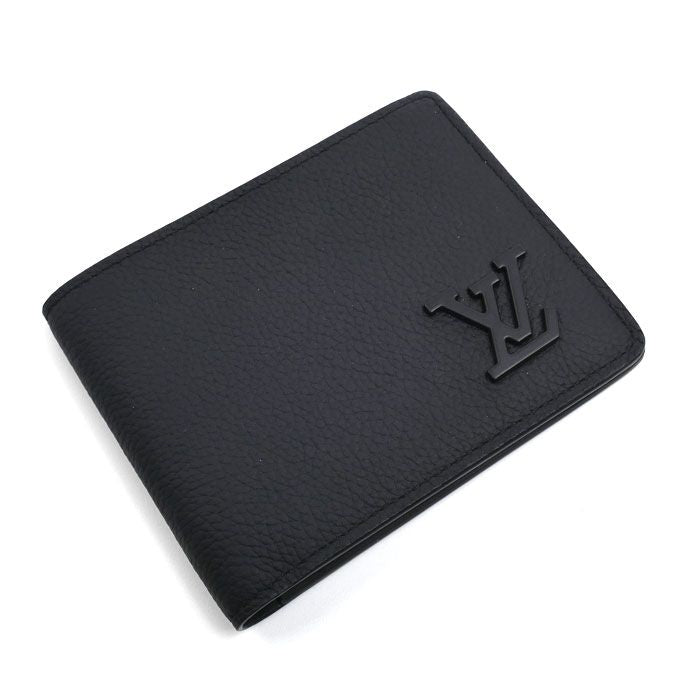 Louis Vuitton Portefeuille Multiple Bifold Wallet Aerogram Black