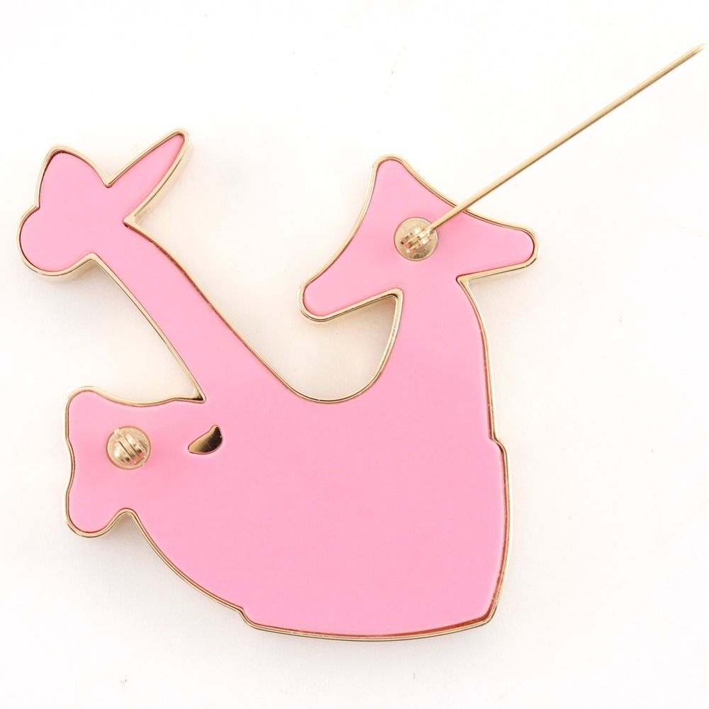 Louis Vuitton Anchor Motif Plastic Gold Plated Pink Brooch — view 3