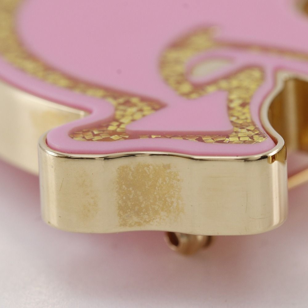 Louis Vuitton Anchor Motif Plastic Gold Plated Pink Brooch — view 4