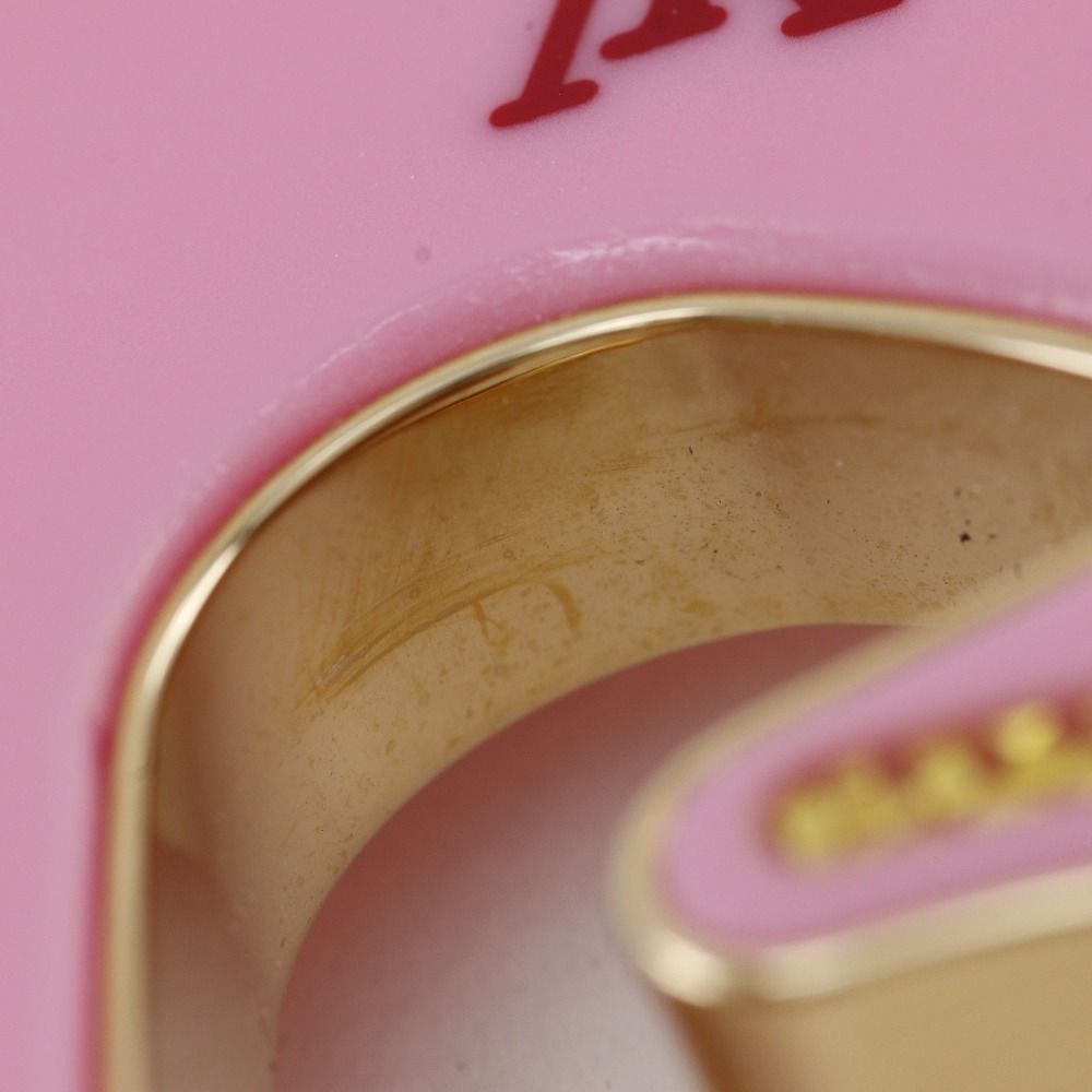 Louis Vuitton Anchor Motif Plastic Gold Plated Pink Brooch — view 5