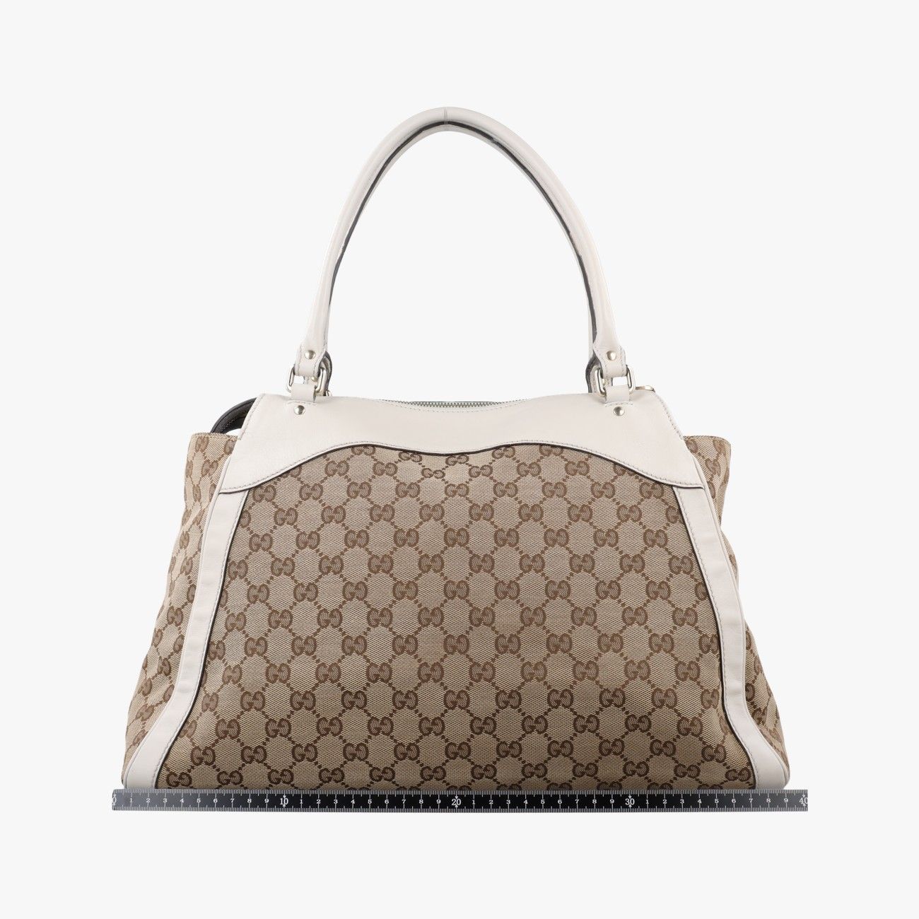 Gucci GG Abbey Brown Canvas Leather Shoulder — view 2