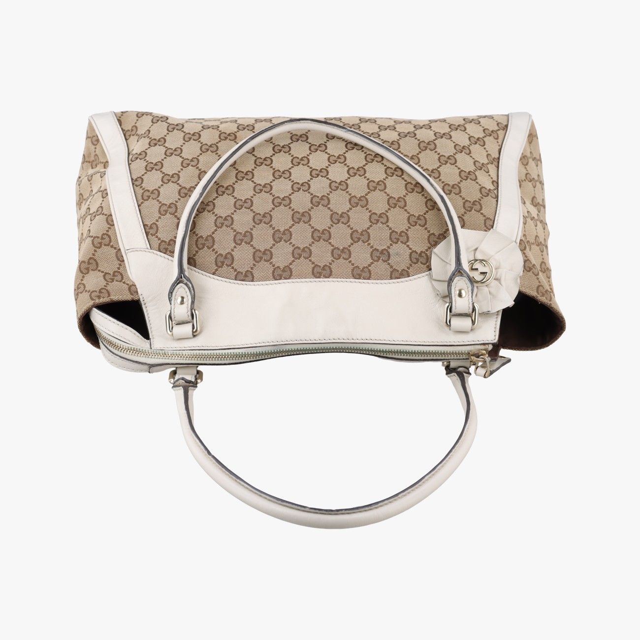 Gucci GG Abbey Brown Canvas Leather Shoulder — view 8