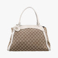 Gucci GG Abbey Brown Canvas Leather Shoulder