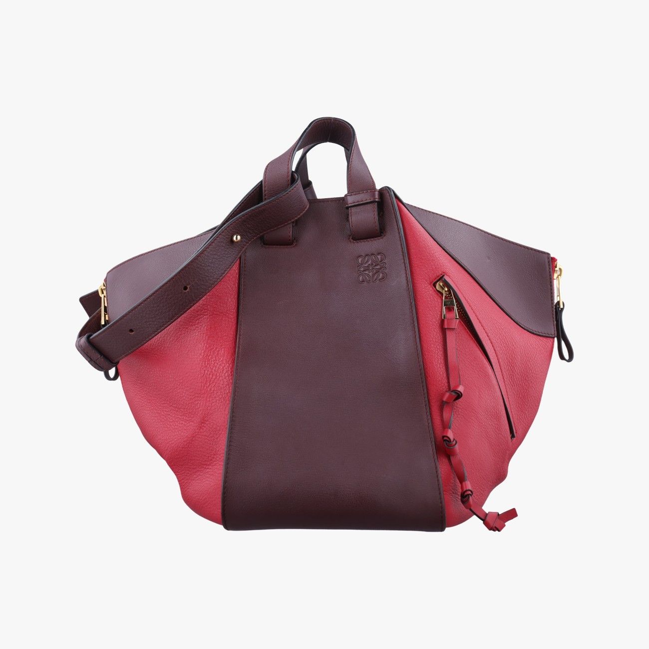 Loewe Hammock Red Wine Leather Shoulder