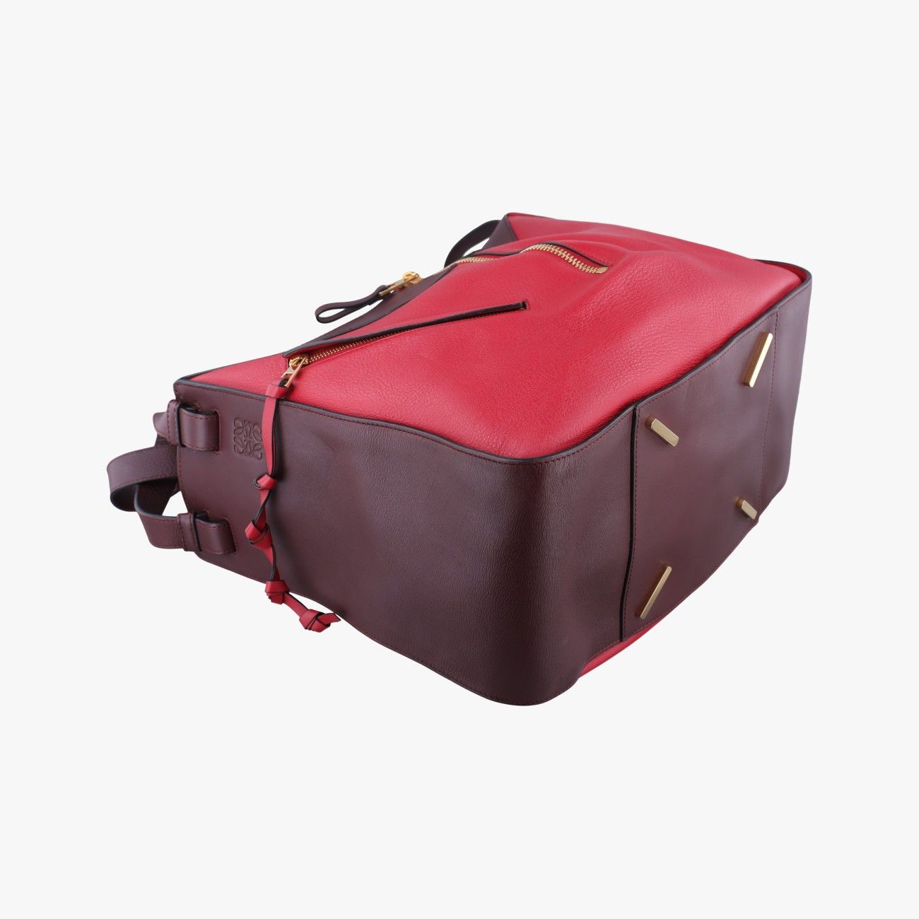 Loewe Hammock Red Wine Leather Shoulder — view 7