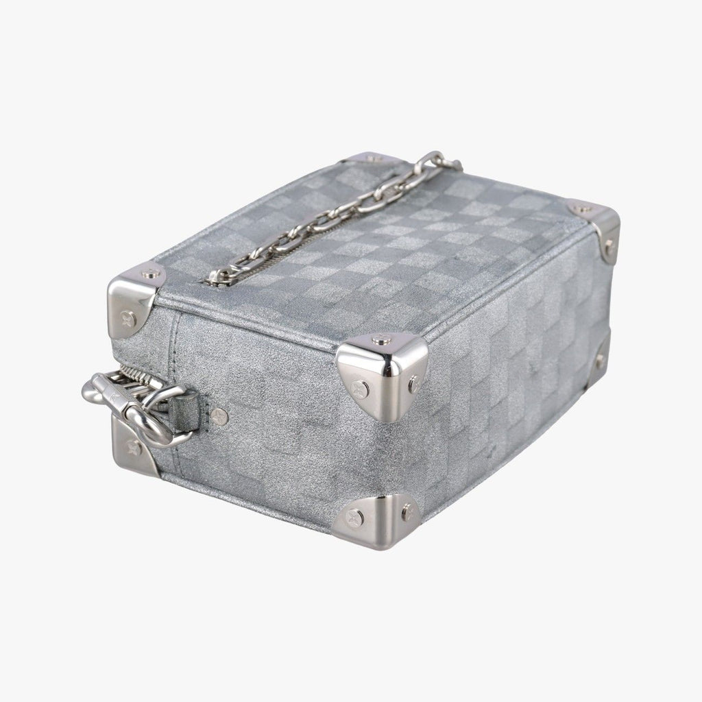 Louis Vuitton Mini Soft Trunk Silver Leather — view 5