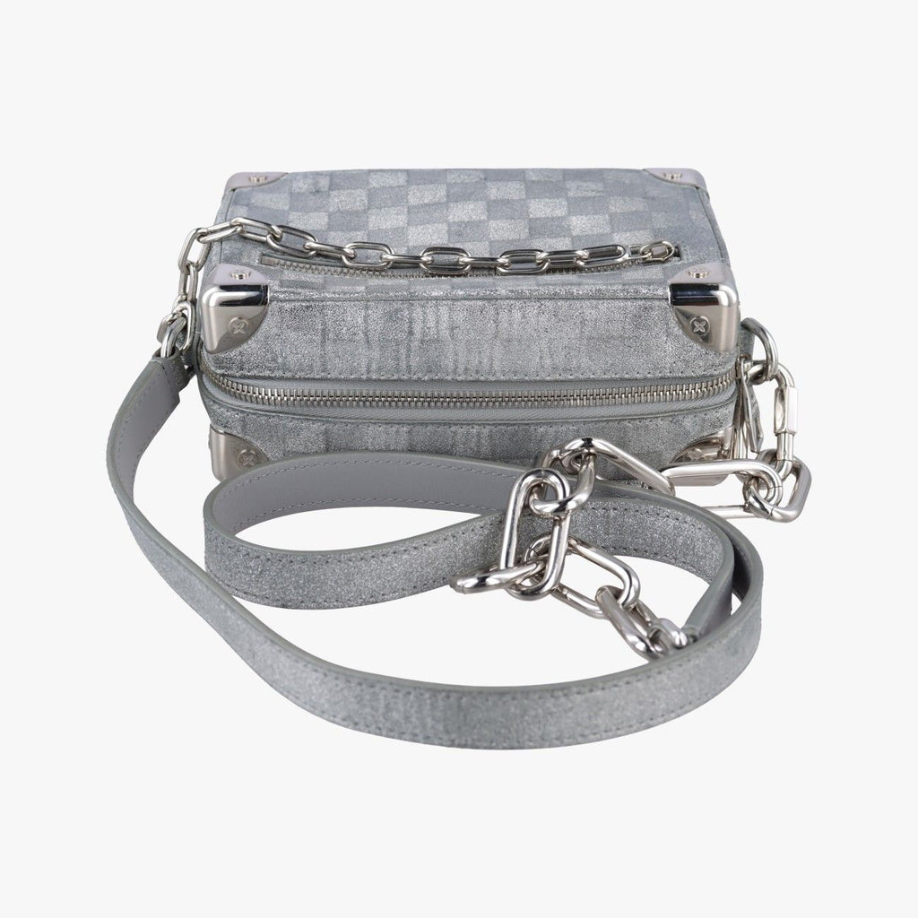 Louis Vuitton Mini Soft Trunk Silver Leather — view 8