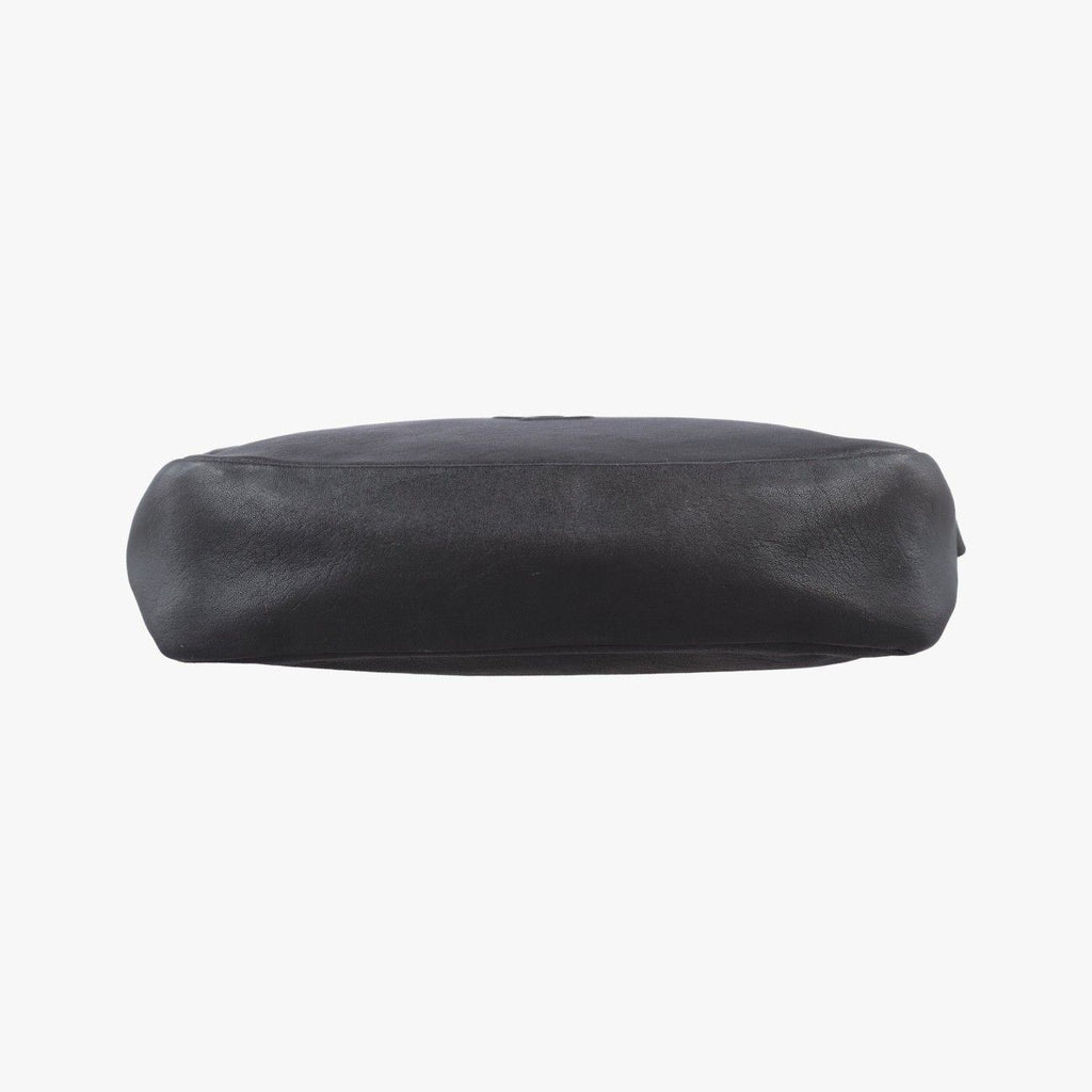 Saint Laurent Fringe Gray Leather Shoulder — view 3