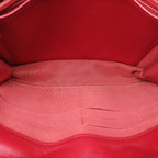 Chanel Quilted CC Logo Red Lambskin Shoulder — view 9