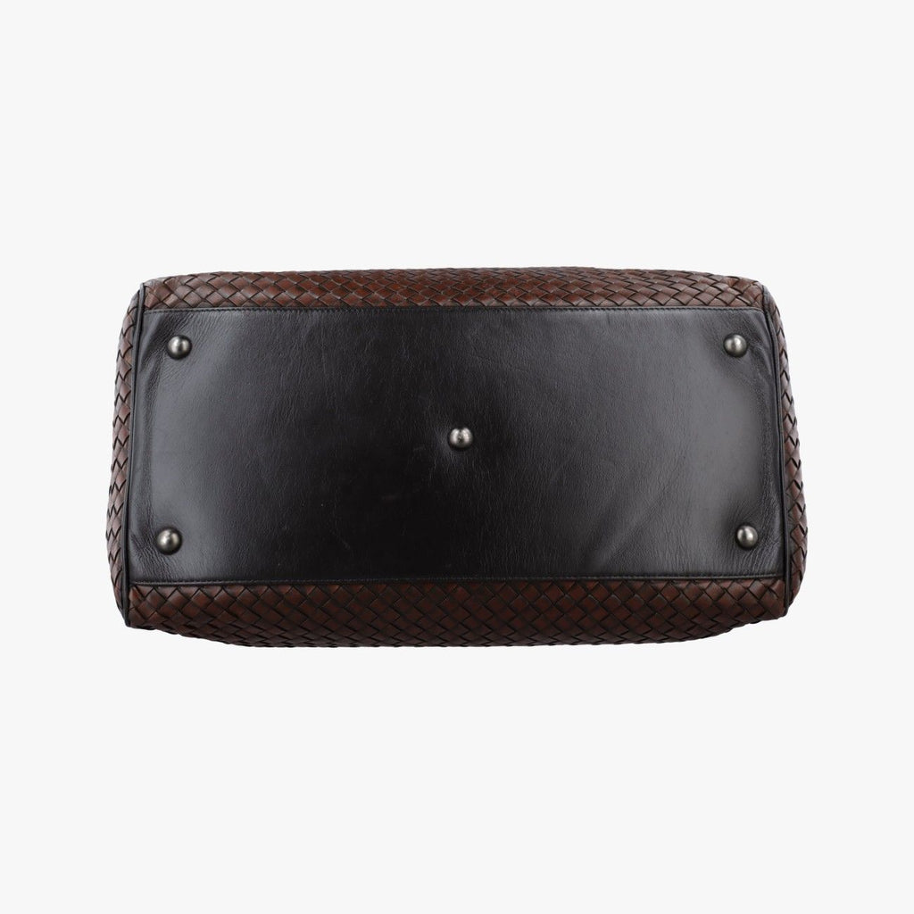 Bottega Veneta Intrecciato Brown Lambskin Handbag — view 3