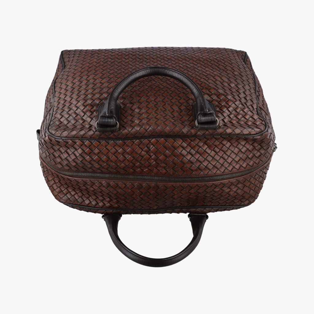 Bottega Veneta Intrecciato Brown Lambskin Handbag — view 8