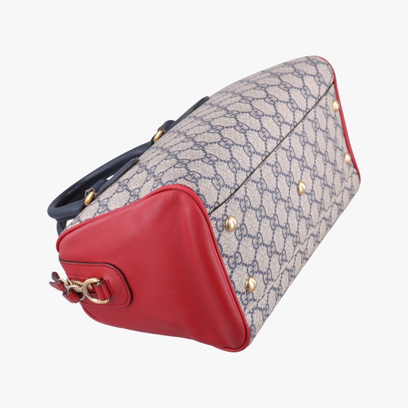 Gucci GG Supreme Beige Red Navy Canvas Leather Shoulder — view 5