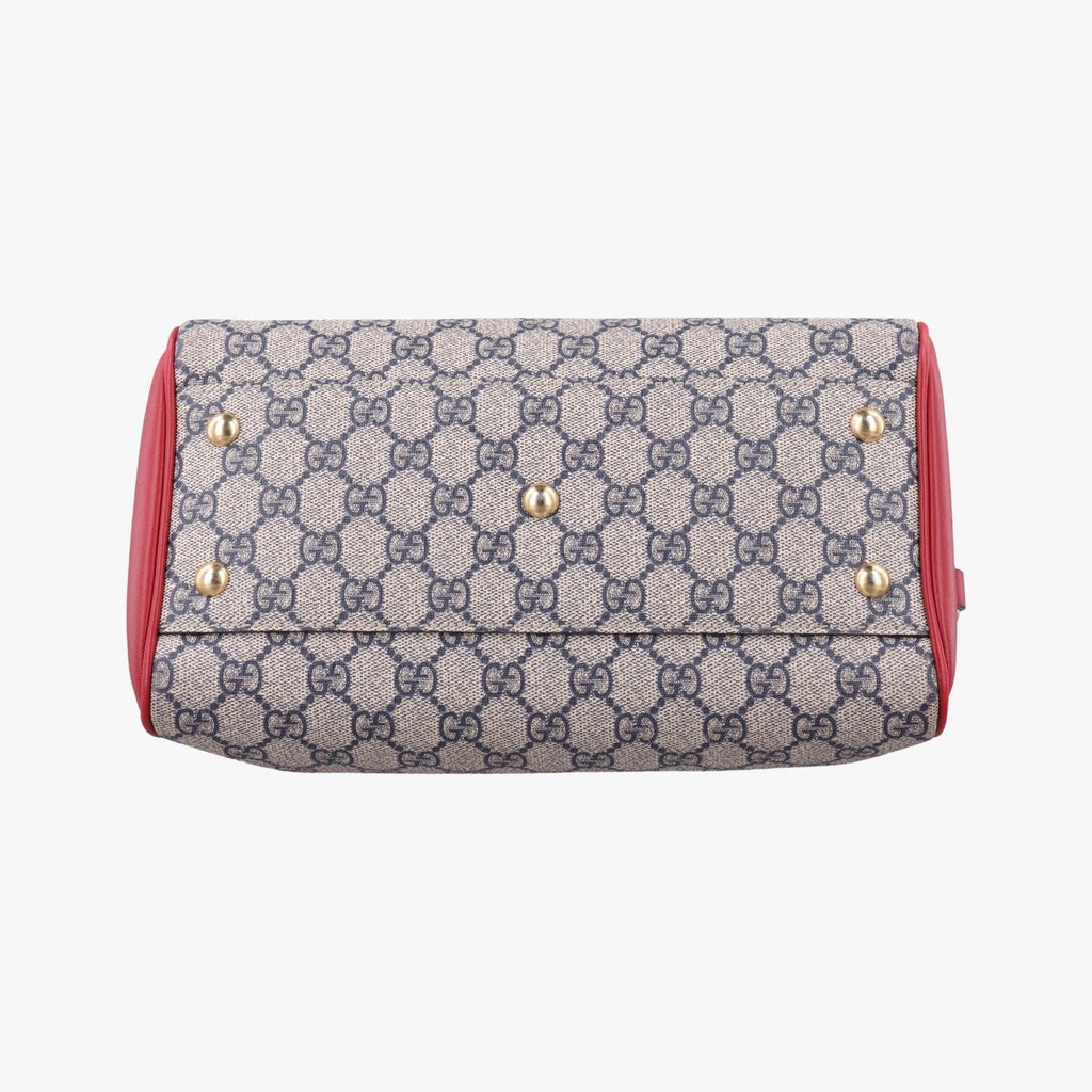 Gucci GG Supreme Beige Red Navy Canvas Leather Shoulder — view 3