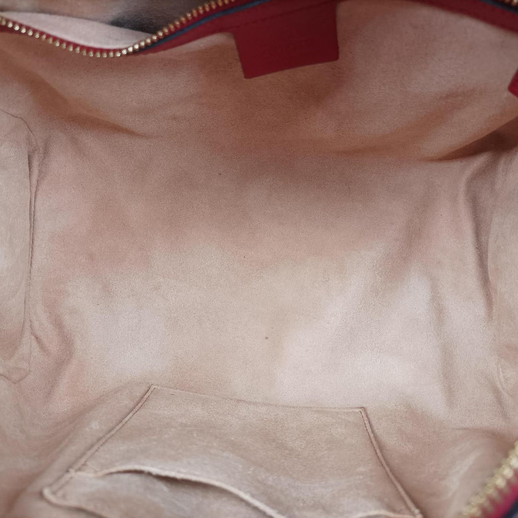 Gucci GG Supreme Beige Red Navy Canvas Leather Shoulder — view 9