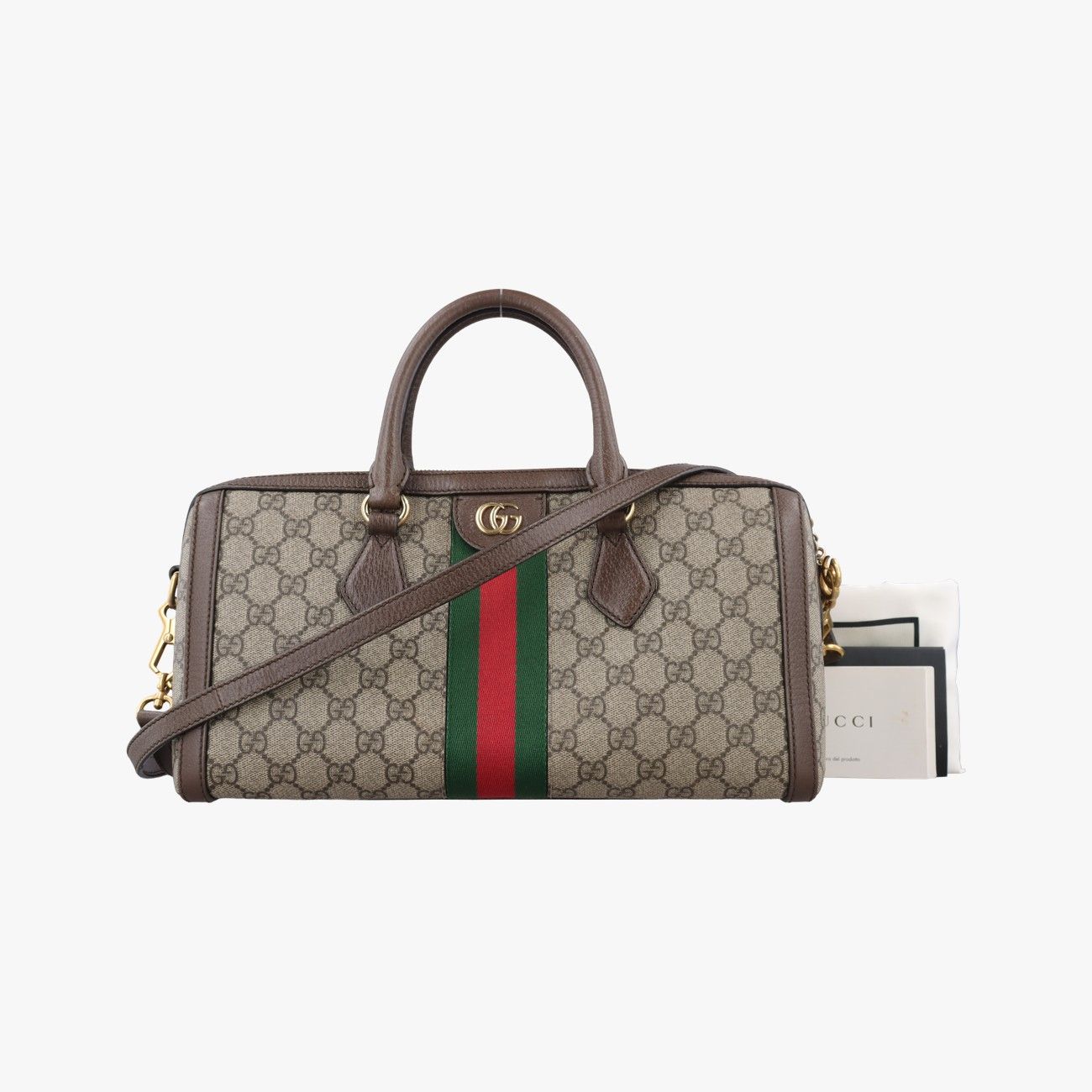 Gucci Ophidia GG Small Brown Canvas Leather Shoulder