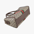 Gucci Ophidia GG Small Brown Canvas Leather Shoulder — view 5
