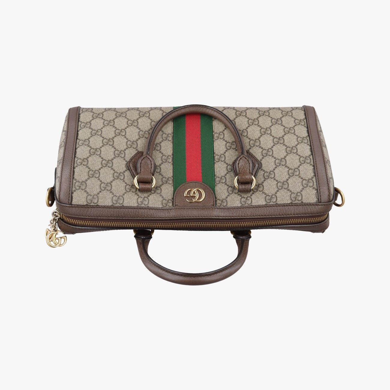 Gucci Ophidia GG Small Brown Canvas Leather Shoulder — view 8