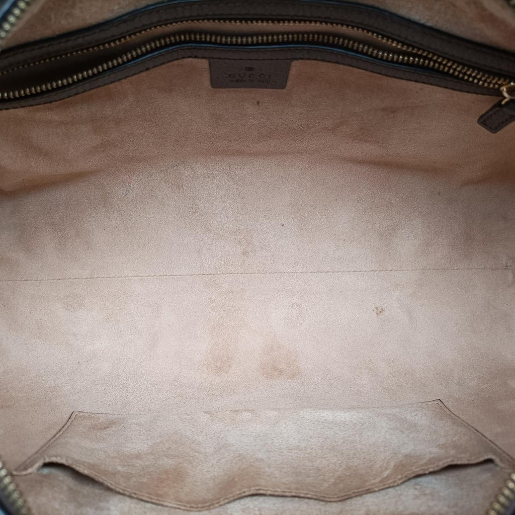 Gucci Ophidia GG Small Brown Canvas Leather Shoulder — view 9