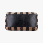 Fendi Forever Bowlet Black Sequin Embroidery Wool Fabric Patent Zge Handbag — view 3
