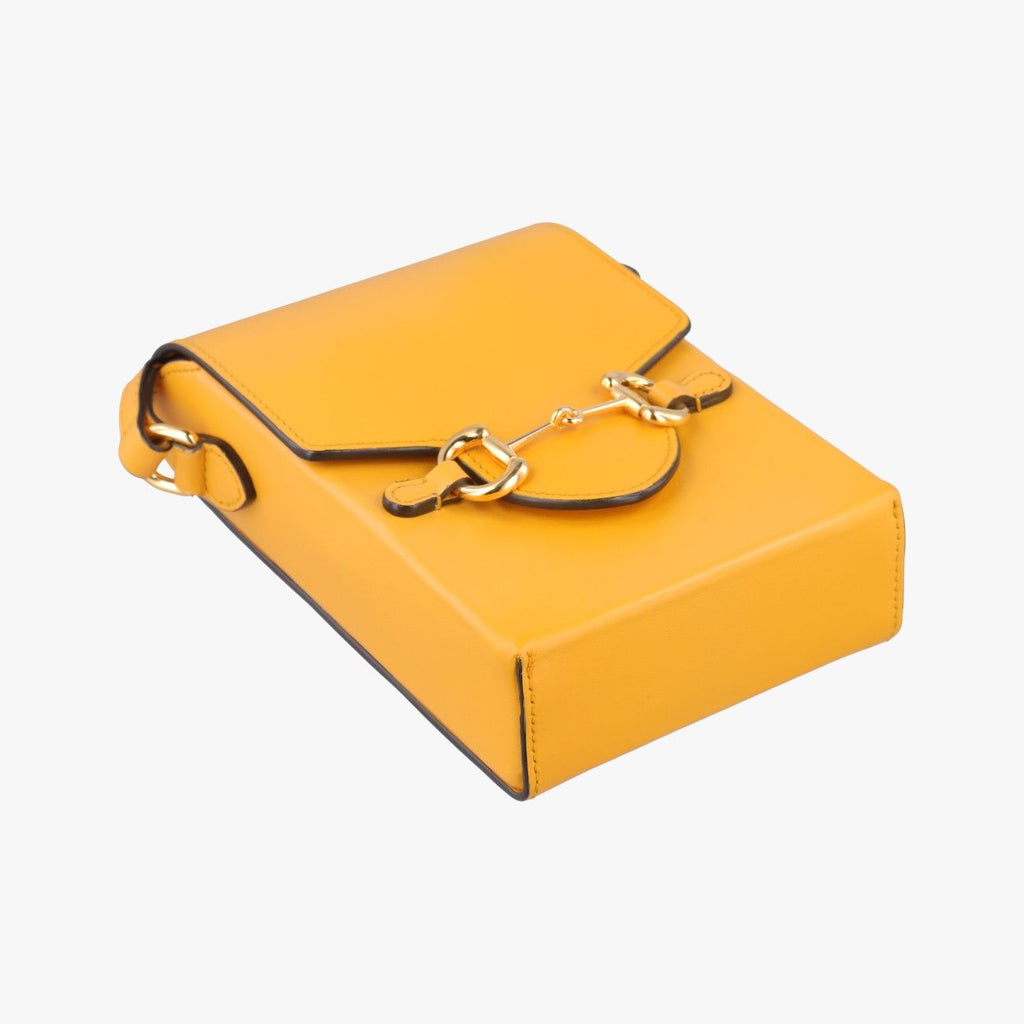 Gucci Horsebit Yellow Leather Shoulder — view 5