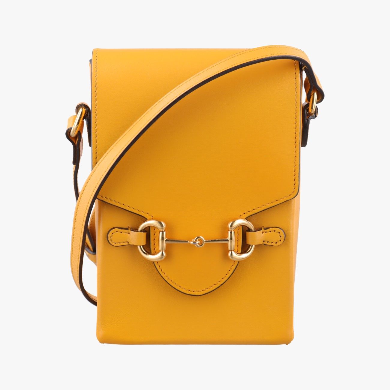 Gucci Horsebit Yellow Leather Shoulder