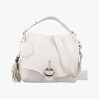 Gucci Guccissima Large Techno Horsebit Hobo White Leather