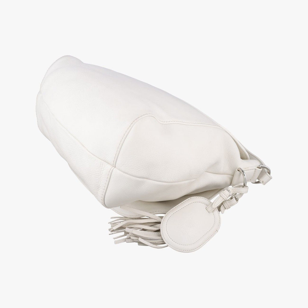 Gucci Guccissima Large Techno Horsebit Hobo White Leather — view 6