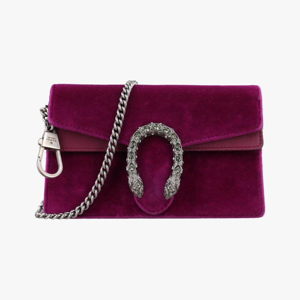 Gucci Dionysus Purple Velour Leather Shoulder
