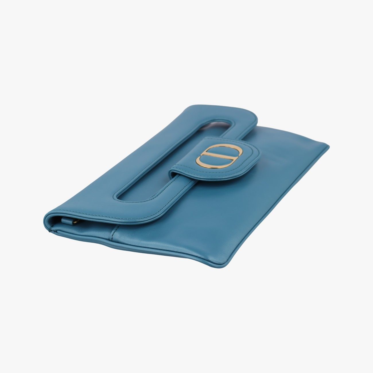 Dior Double Blue Leather Shoulder — view 5