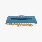 Dior Double Blue Leather Shoulder — view 8