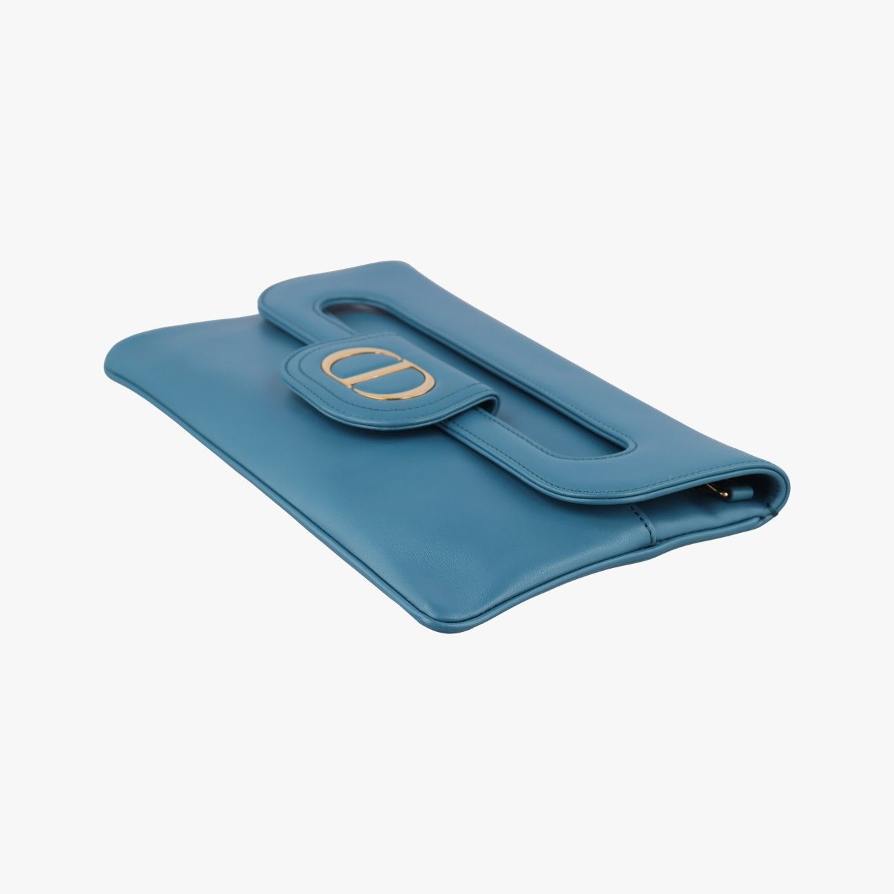 Dior Double Blue Leather Shoulder — view 4