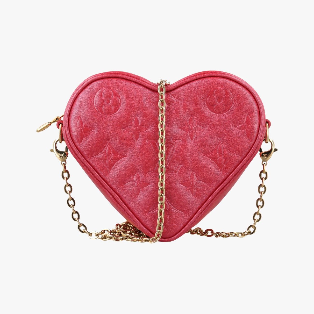 Louis Vuitton Heart on Chain Red Lambskin Shoulder
