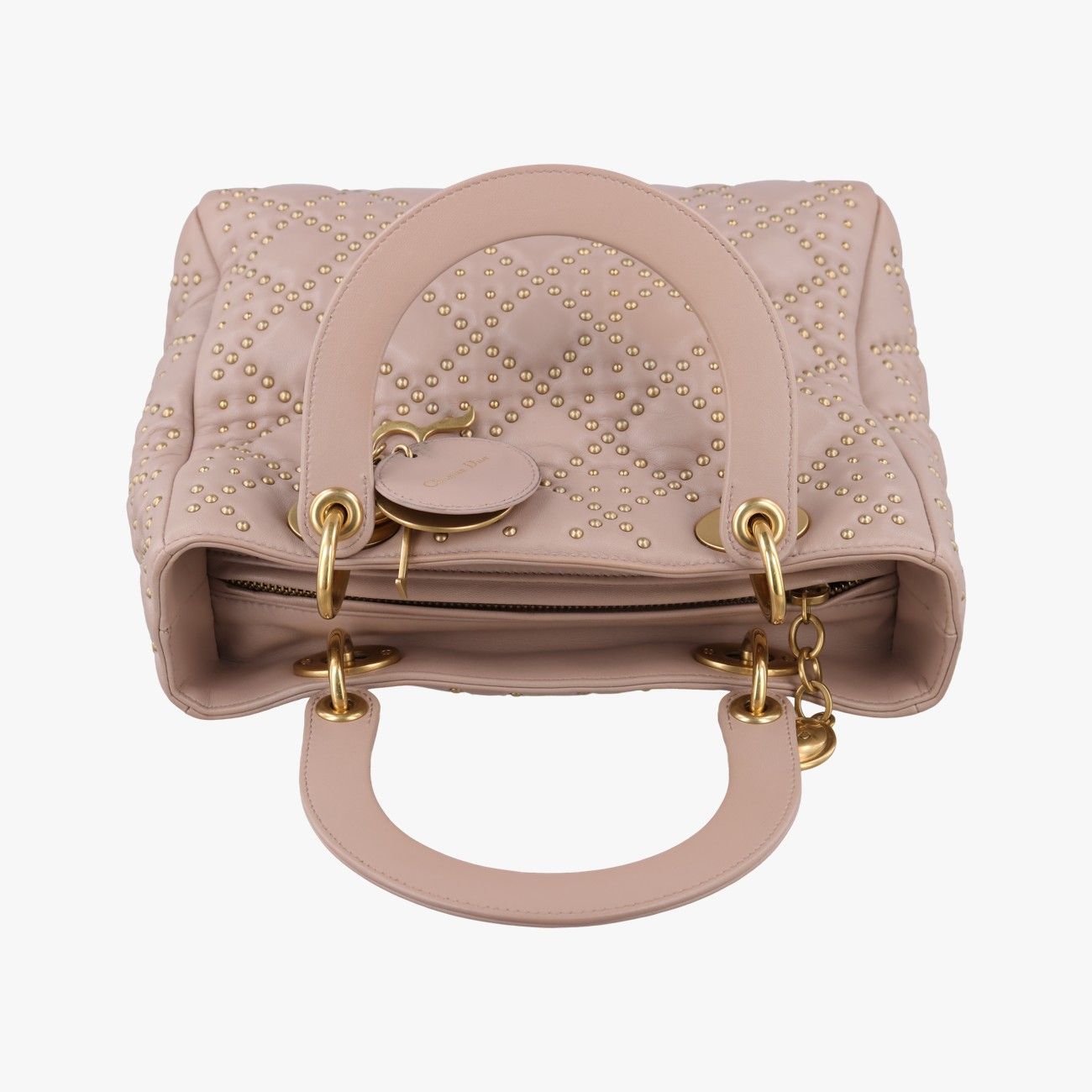 Dior Lady Pink Lambskin Handbag — view 8