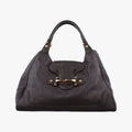 Gucci Guccissima New Perum Horsebit Brown Leather Handbag