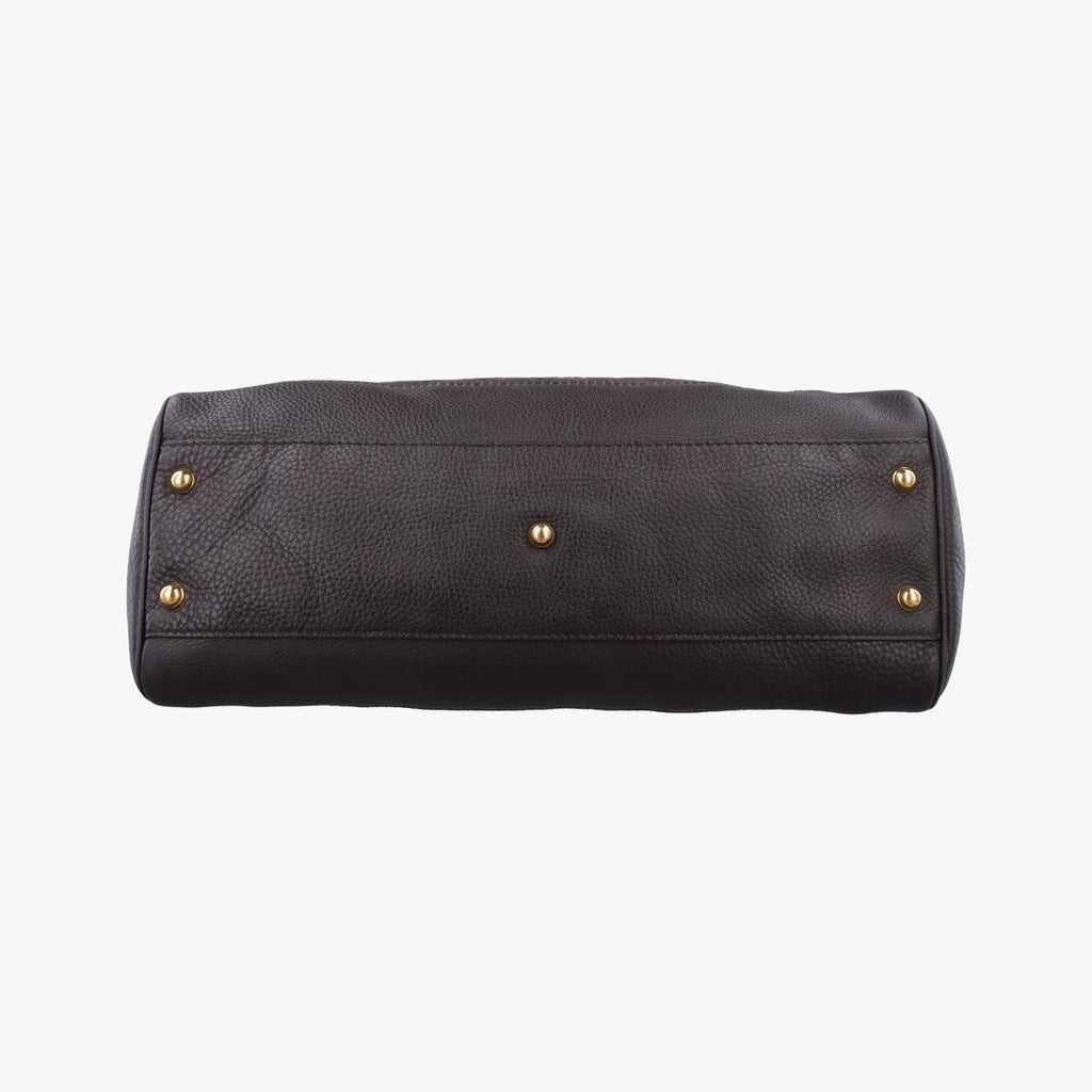 Gucci Guccissima New Perum Horsebit Brown Leather Handbag — view 3