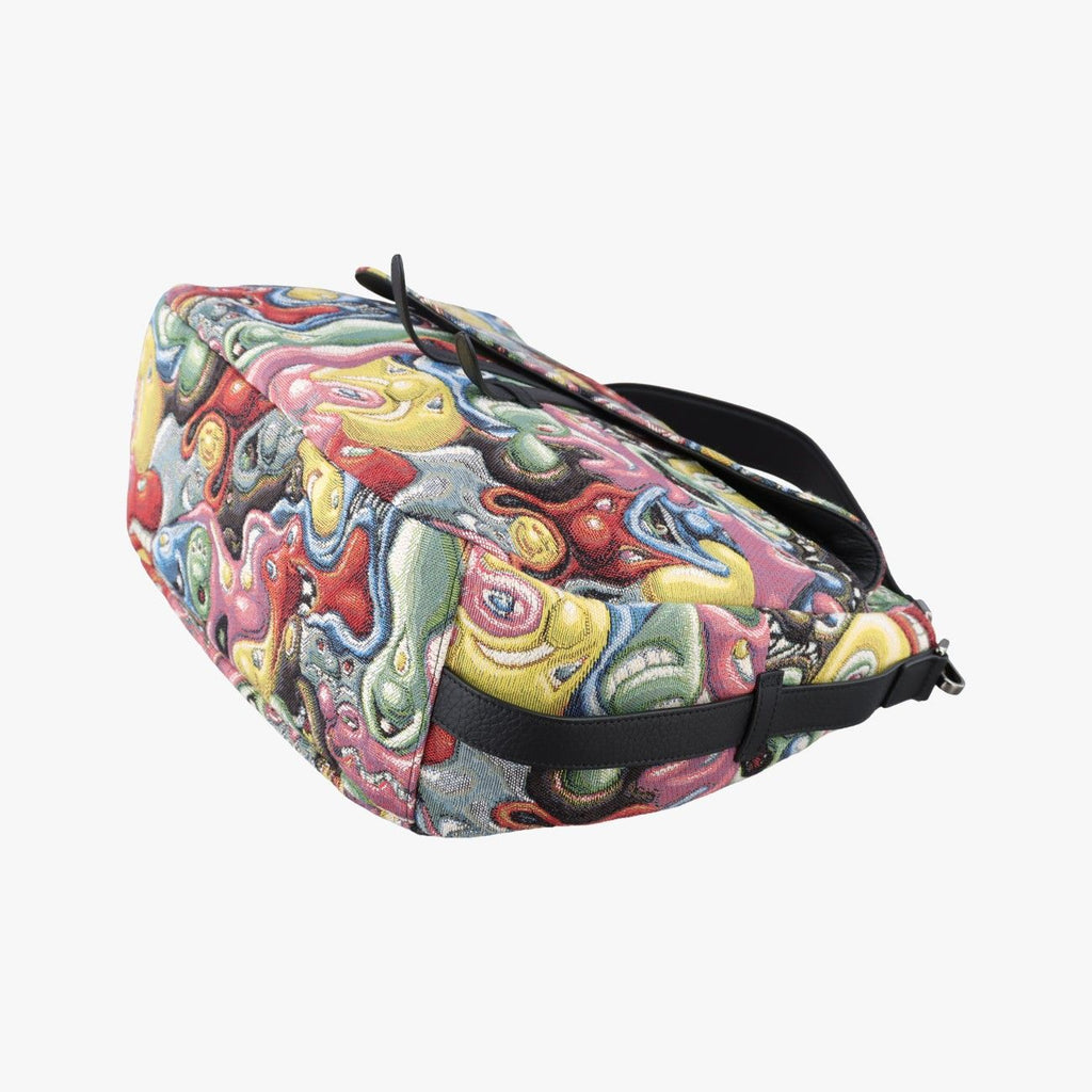 Dior &kennie Schaaf Saddle Soft Multicolor Jacquard Grained Calfskin Shoulder — view 4