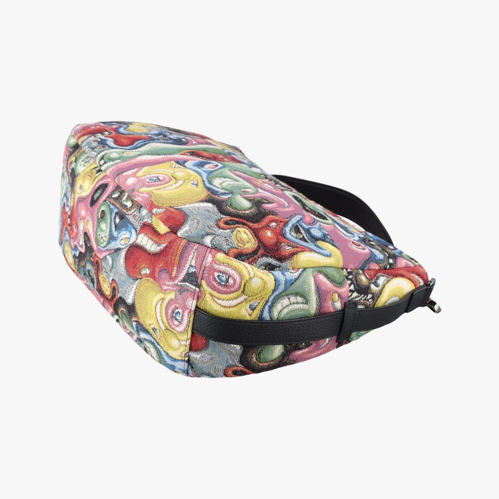 Dior &kennie Schaaf Saddle Soft Multicolor Jacquard Grained Calfskin Shoulder — view 6