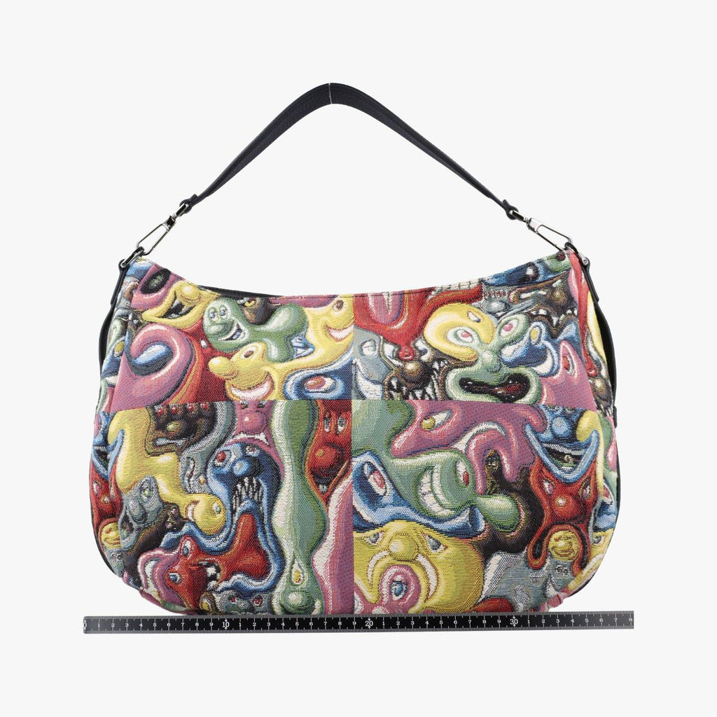 Dior &kennie Schaaf Saddle Soft Multicolor Jacquard Grained Calfskin Shoulder — view 2