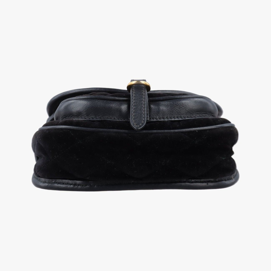 Prada Velvet Belt Bum Black Velour — view 3